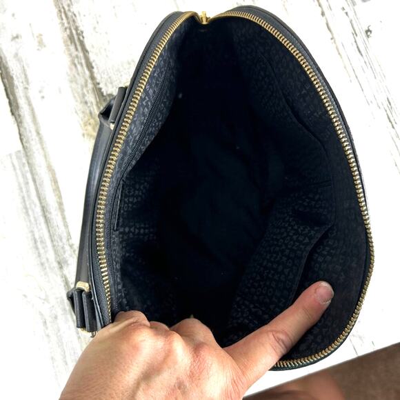 Kate Spade Carli Grove Splodge Dot Medium Satchel Black White Bag Dot Designer - Picture 8 of 8